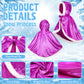 Unittype Winter Fur Princess Hooded Cape Cloak Costume Princess Dress Up For Girls Kids Toddlers Birthday Party Cosplay(5-6 Year