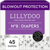 LILLYDOO Baby Diapers - Size 8 (37+ lbs), Half-Monthly Supply (45 Count), Leak Protection, Skin-Friendly, Ultrasoft, Perfume- & 