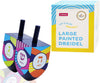 The Dreidel Company Let'S Play Dreidel The Hanukkah Game 2 Multi Colored Extra Large Hand Painted Wood Dreidels (Style 4, Pack O