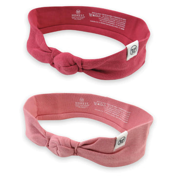 HonestBaby 2-Pack Headband Pink Rose