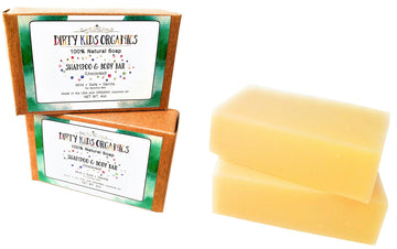 2 Pack Baby & Kid Shampoo & Body Wash Bar Soap 4 Oz Long Lasting Bars | Natural & Organic Formula For Head, Face, Body & Hair |