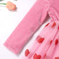 Imekis First Valentines Day Baby Girl Outfit: Toddler Valentines Day Dress Tulle Heart Velvet Long Sleeve Birthday Dress Smash C
