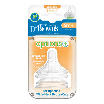 Dr. Brown'S Level-3 Wide Neck Nipple, 6 Pack