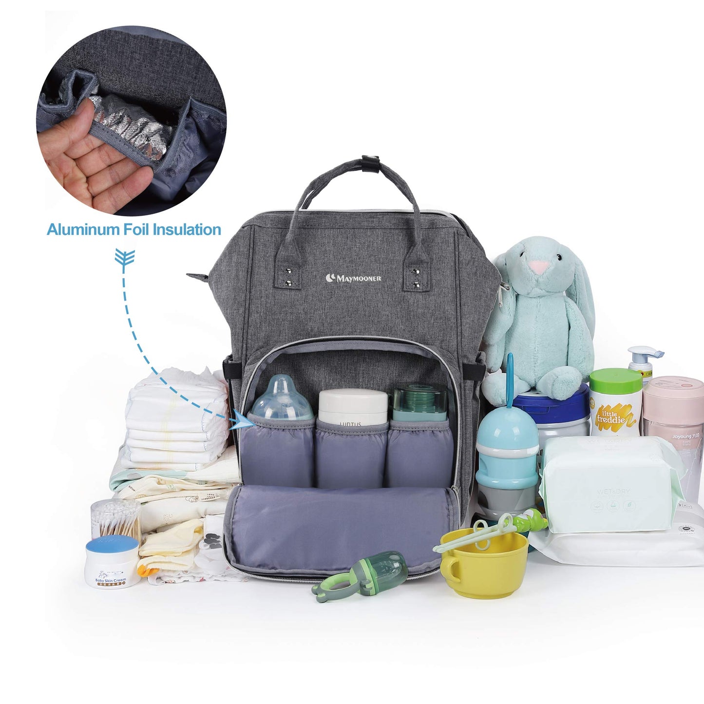 Besypro Baby Backpack Diaper Bag With Portable Changing Pad Multifunctional Large Unisex Nappy Changing Bags With Insulated Pock