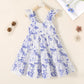Younger Tree Toddler Baby Girl Dress Summer Outfits Floral Flutter Sleeve Smocked Dress Kids Causal Boho Dresses Clothes (12-18