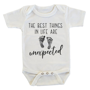 Witty And Bitty The Best Things In Life Are Unexpected Pregnancy Reveal Gift For Grandma Grandpa Grandparents Dad Husband Boyfri