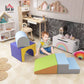 Qaba Climbing Toys For Toddlers And Children, Easy-To-Clean 4 Piece Soft & Safe Kids Foam Play Set For Crawling Or Sliding, Cont