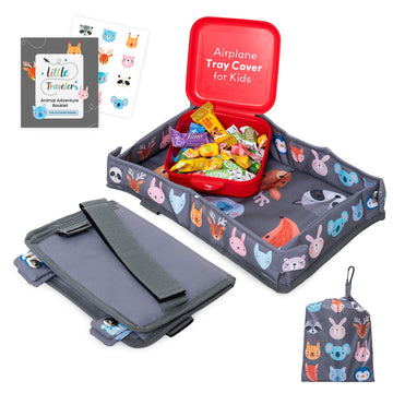 Little Traveler Airplane Tray Table Cover - Universal Fit & Easy Setup - Airplane Tray Cover Kids - Use in Buses, Trains, High C