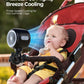 Koonie Oscillating Stroller Fan, Flexible Tripod, Clip-On For Car Seats, Usb Rechargeable Battery Operated, 3 Speeds, Quiet Oper