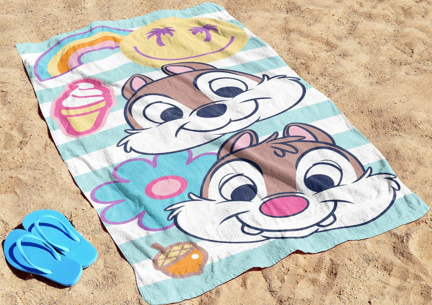 Disney Chip & Dale Bath Pool Beach Towel - Kids Super Soft & Absorbent 100% Cotton Towel, Measures 28 X 58