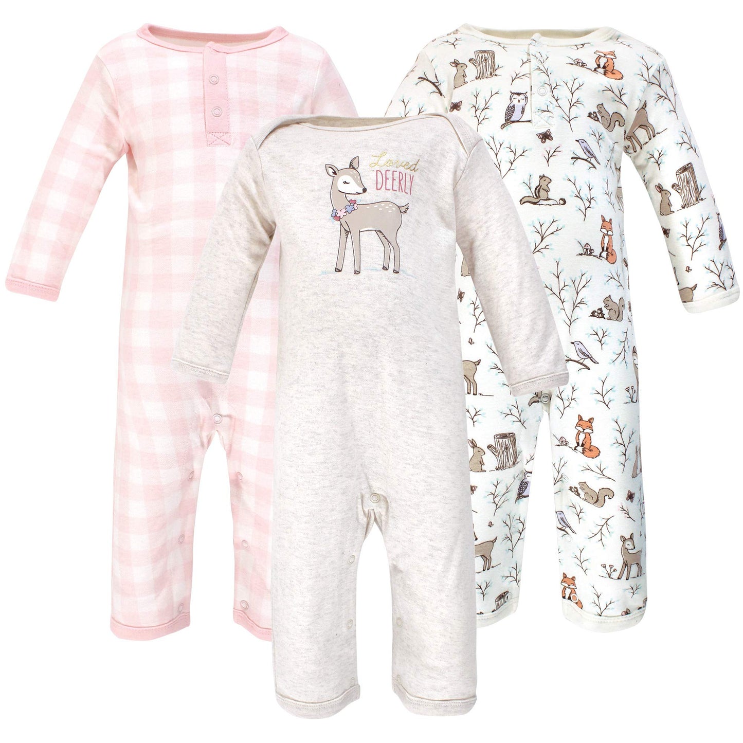 Hudson Baby Unisex Baby Cotton Coveralls, Enchanted Forest, 12-18 Months