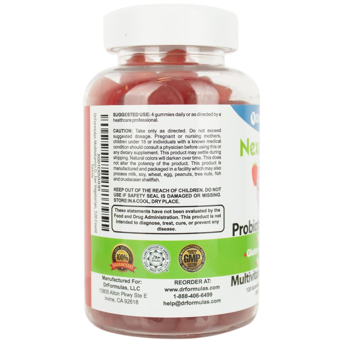 Drformulas Multivitamin Gummies With Omega 3 And Probiotics For Kids And Adults With Vitamin C | Nexabiotic With Vitamin A, C, D