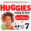 Huggies Size 7 Diapers, Snug & Dry Baby Diapers, Size 7 (41+ Lbs), 92 Count (2 Packs Of 46), Packaging May Vary