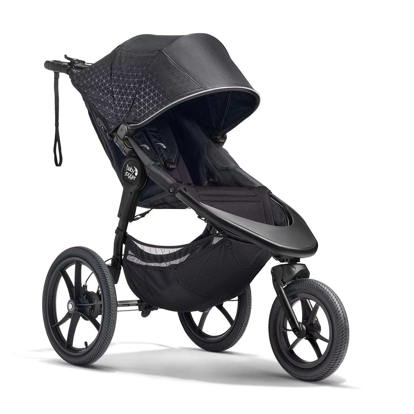 Baby Jogger Summit X3 3-Wheel Jogging Stroller With Hand Brake, One-Hand Compact Fold & All-Wheel Suspension, Midnight Black