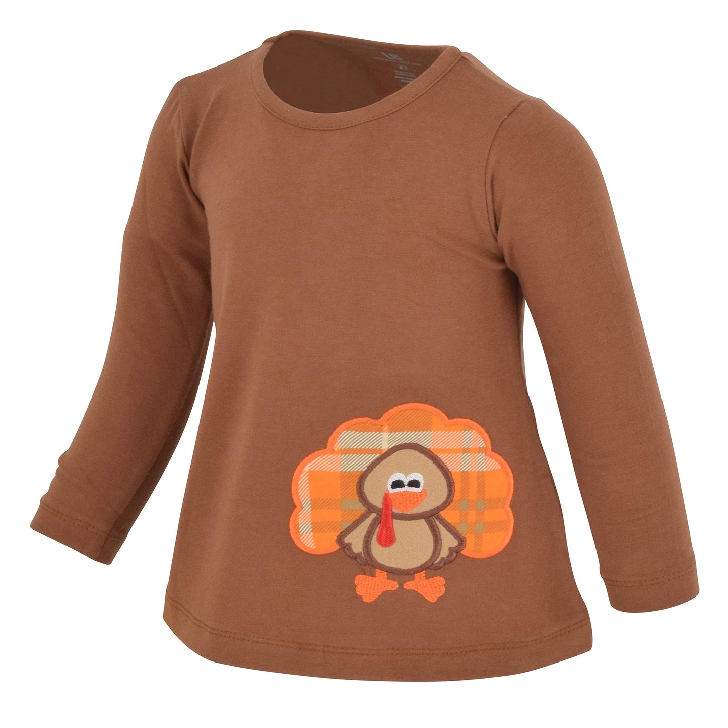 Unique Baby Girls 3 Piece Thanksgiving Turkey Embroidery Plaid Outfit (12)