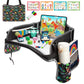 Blissful Diary Travel Tray for Kids Car Seat, Toddler Road Trip Essentials with Drawing Kit, Carseat Tray for Children Travel, R