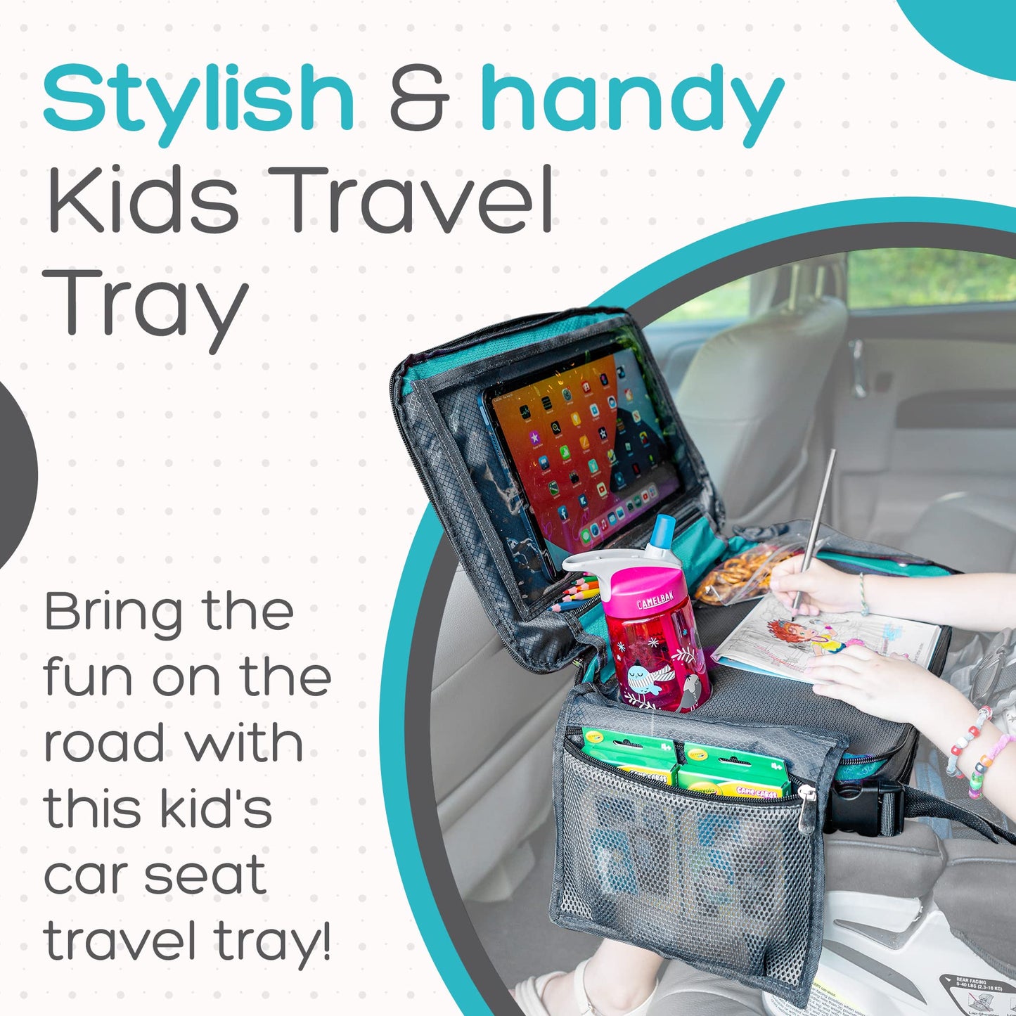 Be Family Travel Kids Car Seat Travel Tray, Car Accessories For Children, Car Seat Snack Tray, Traveling Essentials For Kids, To