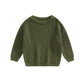 Afunbaby Baby Girl Boy Knit Sweater Blouse Pullover Sweatshirt Warm Crewneck Long Sleeve Tops For Infant Toddler (2-3T,Army Gree