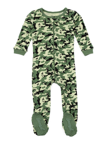 Leveret Kids & Toddler Footed Pajamas Boys Girls 100% Cotton Camouflage (Size 12-18 Months)