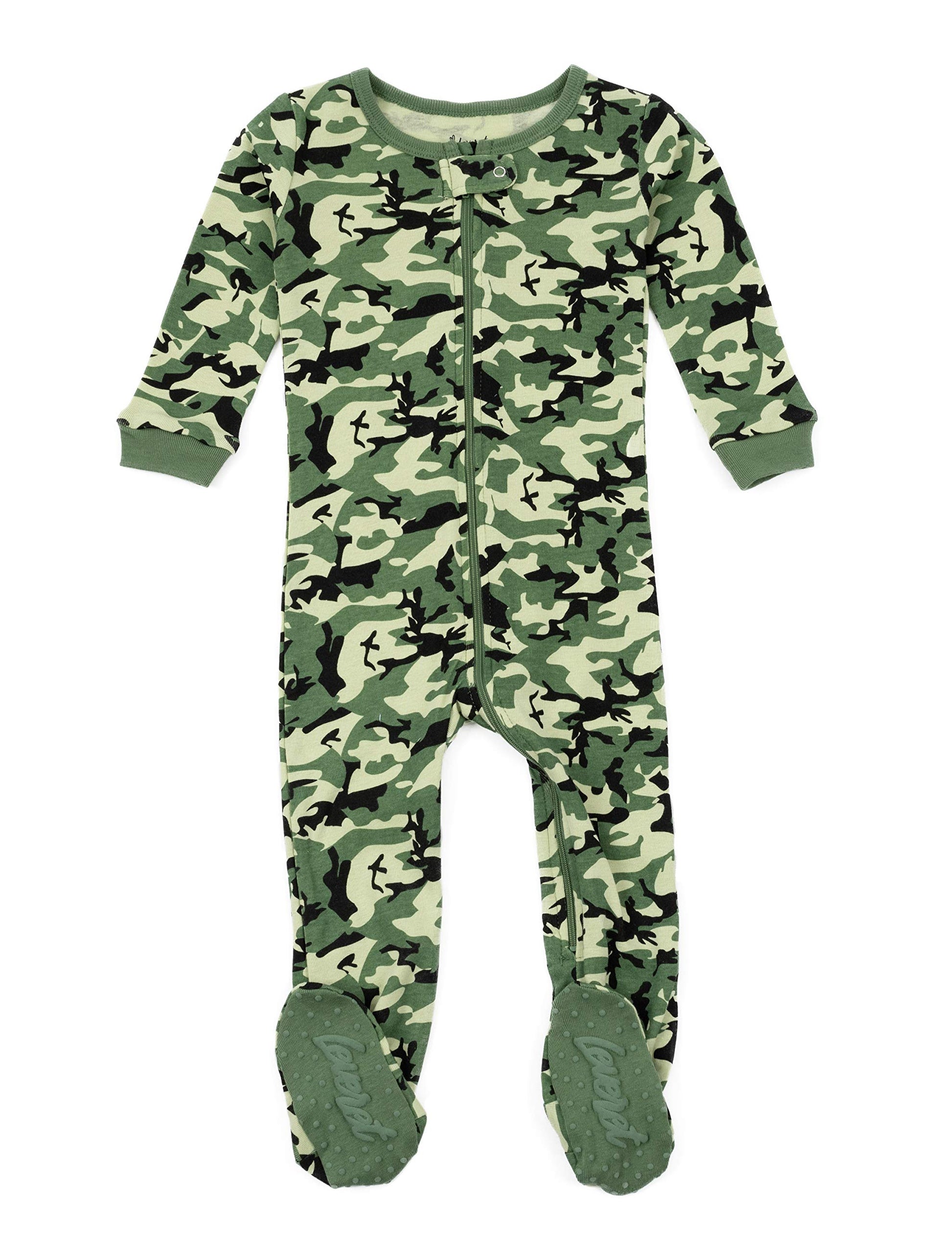 Leveret Kids & Toddler Footed Pajamas Boys Girls 100% Cotton Camouflage (Size 5 Years)