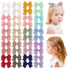 Jollybows 40pcs Baby Hair Clips for Girls Bows 2 Mini Alligator Clip Toddler Pigtail Bow for Fine Hair