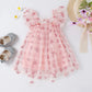 Valentine'S Day Baby Girl Tulle Dress Kids Heart Tutu Skirt Lace Sleeveless Princess Sundress (Pink,18-24M)