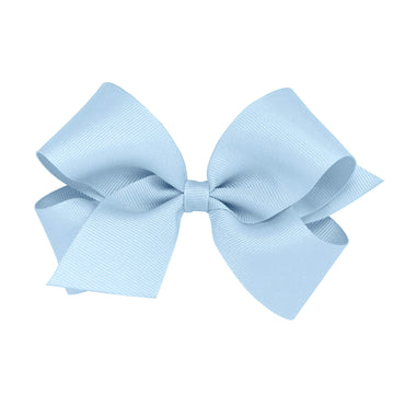 Wee Ones Girls' Classic Grosgrain Hair Bow With Plain Wrap Center On A Weestay Hair Clip, Handmade, Medium Sized Bow, Millennium