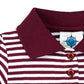 College Baby Striped Game Day Polo Dress With Bloomer - Arizona State Sun Devils Interlocking As Logo - Maroon/White - 3-6 Month