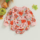 Halloween Newborn Baby Girl Outfit Pumpkin Sweatshirt Romper Long Sleeve Onesie Jumpsuit Infant Fall Winter Clothes (Milk Tea, 0
