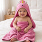 Weftora Baby Hooded Towel Microfiber 70 x 70 cm | Ultra Soft & Super Absorbent Bath Towel for Newborn, Infant & Toddler | Quick 