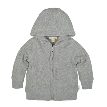 Burt'S Bees Baby Baby Girls Sweatshirts, Lightweight Zip-Up Jackets & Coats, Organic Cotton Hooded Sweatshirt, Heather Grey Quil