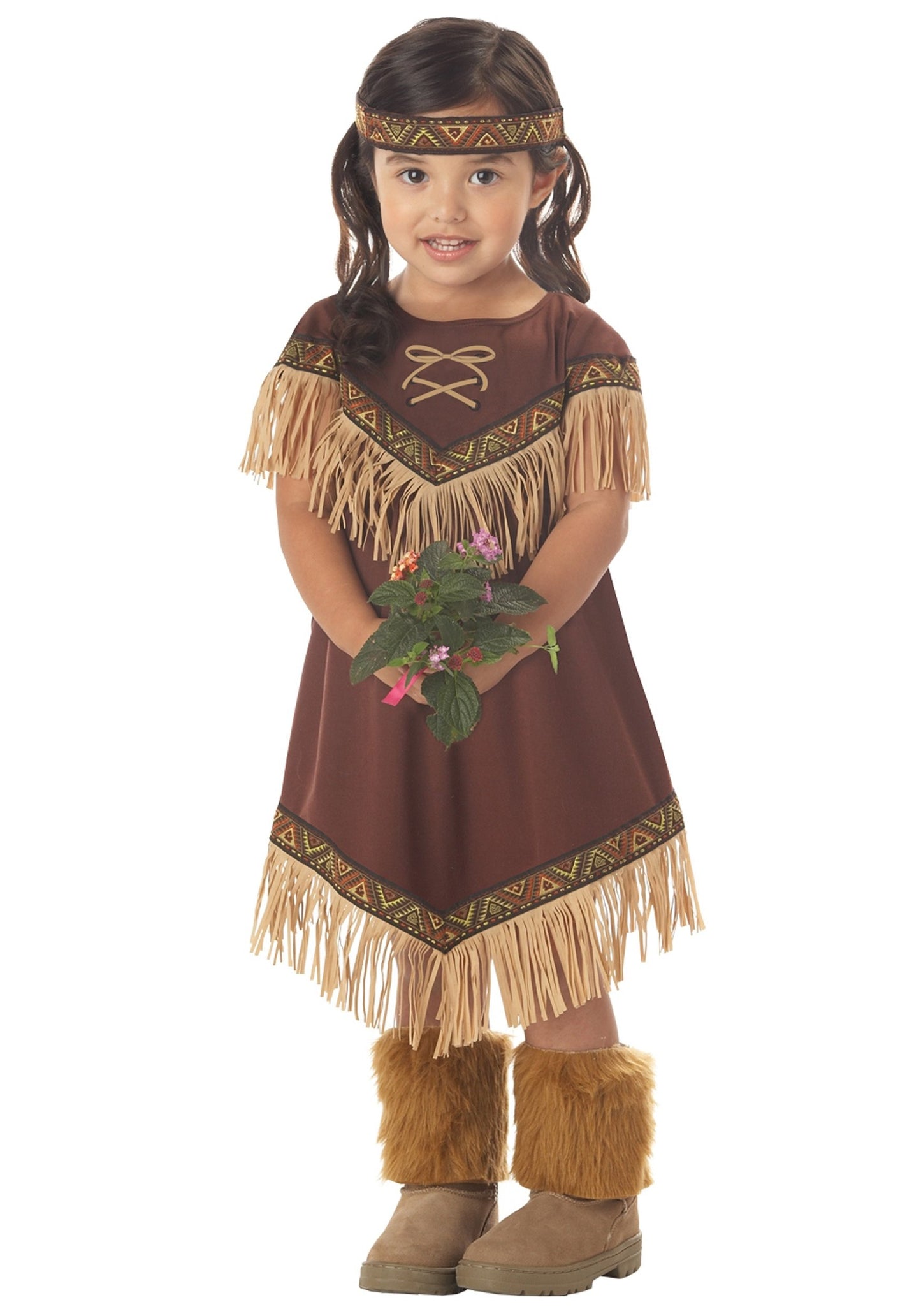 California Costumes Girls Lil Indian Princess Toddler Costume Brown, Toddler Large 4-6