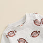 Fybitbo Infant Baby Boy Girl Clothing Football Long Sleeve Jumpsuit Romper Newborn Football Outfit Fall Clothes (Gray-Football O