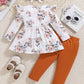 24 Month Girl Clothes 18 Months Toddler Girl Clothes Baby Girl Outfits Fall Cute Ruffle Flower Pants Set Infant Winter Clothes F