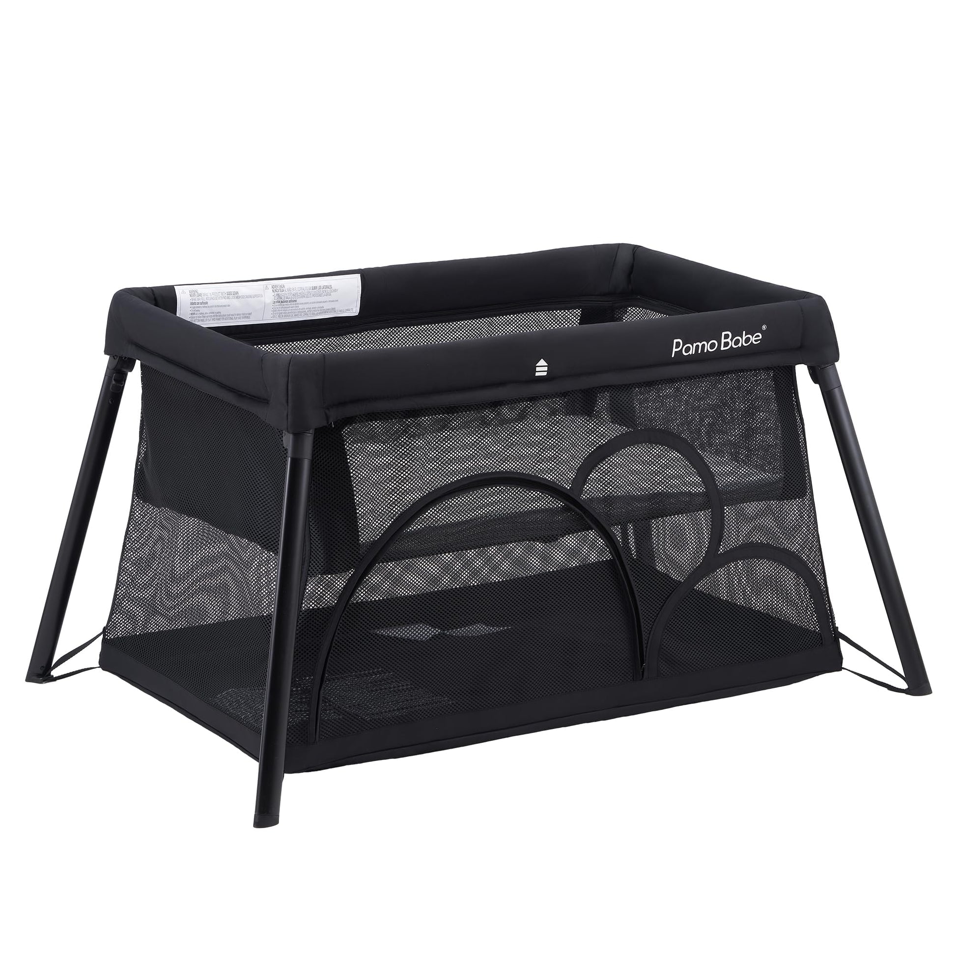 Pamo Babe Travel Crib Lightweight Playpen Baby Playard with Bassinet Portable Mini Playard