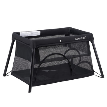 Pamo Babe Travel Crib Lightweight Playpen Baby Playard with Bassinet Portable Mini Playard
