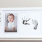 Little Pear Baby Handprint & Footprint Frame, Gender-Neutral Baby Prints Frame, Baby Girl Or Baby Boy Prints Picture Frame, Whit