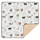 KICPOAY Baby Play Mat Farm Cow Rooster Goose 50 x 50 Playpen Mat Baby Play Mats for Floor Play Gym Crawling Mat Non-Slip Cushion