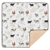 KICPOAY Baby Play Mat Farm Cow Rooster Goose 50 x 50 Playpen Mat Baby Play Mats for Floor Play Gym Crawling Mat Non-Slip Cushion