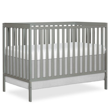 Dream On Me Synergy 5-In-1 Convertible Crib In Cool Grey, JPMA & Greenguard Gold Certified, Constructed out of solid reclaimed N