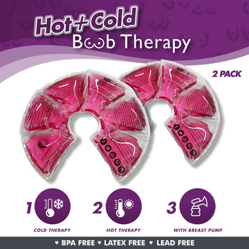 Mommyz Love Gel Nursing Pads For Breastfeeding - Hot & Cold Therapy Gel Breastfeeding Pads For Clogged Ducts Relief - Soothing R