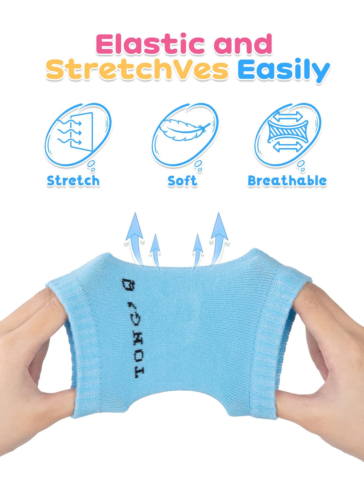 Bosoner Baby Crawling Anti-Slip Knee Pads,Unisex Baby Toddlers Kneepads 5 Pairs