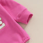 Socutebabe Newborn Baby Girl Valentines Outfit Kiss Me Shirts Crewneck Sweatshirt Bubble Romper Onesie Cute Spring Clothes (Be M