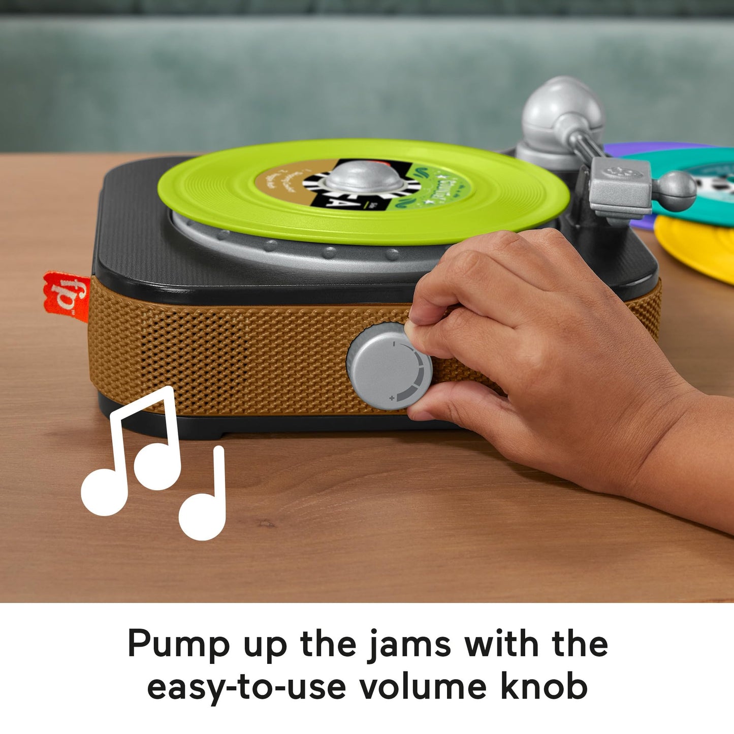 Fisher-Price Musical Toy, Rockin Record Player for Preschool Pretend Play for Kids Ages 3+ Year