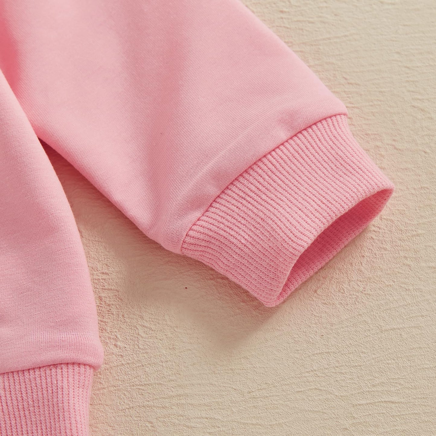 Lamuusaa Toddler Baby Girl Valentines Day Outfit Little Valentine Ruffle Sweatshirt Heart Long Pants Headband Set 0-3T (Pink, 6-
