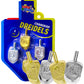 Hanukkah Dreidels - Metallic Gold And Silver Dreidel - 4 Pack Medium
