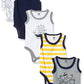 Hudson Baby Unisex Baby Cotton Sleeveless Bodysuits Sea Captain, 6-9 Months