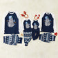 Iffei Family Christmas Pajamas Matching Sets Let It Snow Printed Shirt And Pants Jammies With Pockets 6-7 Years