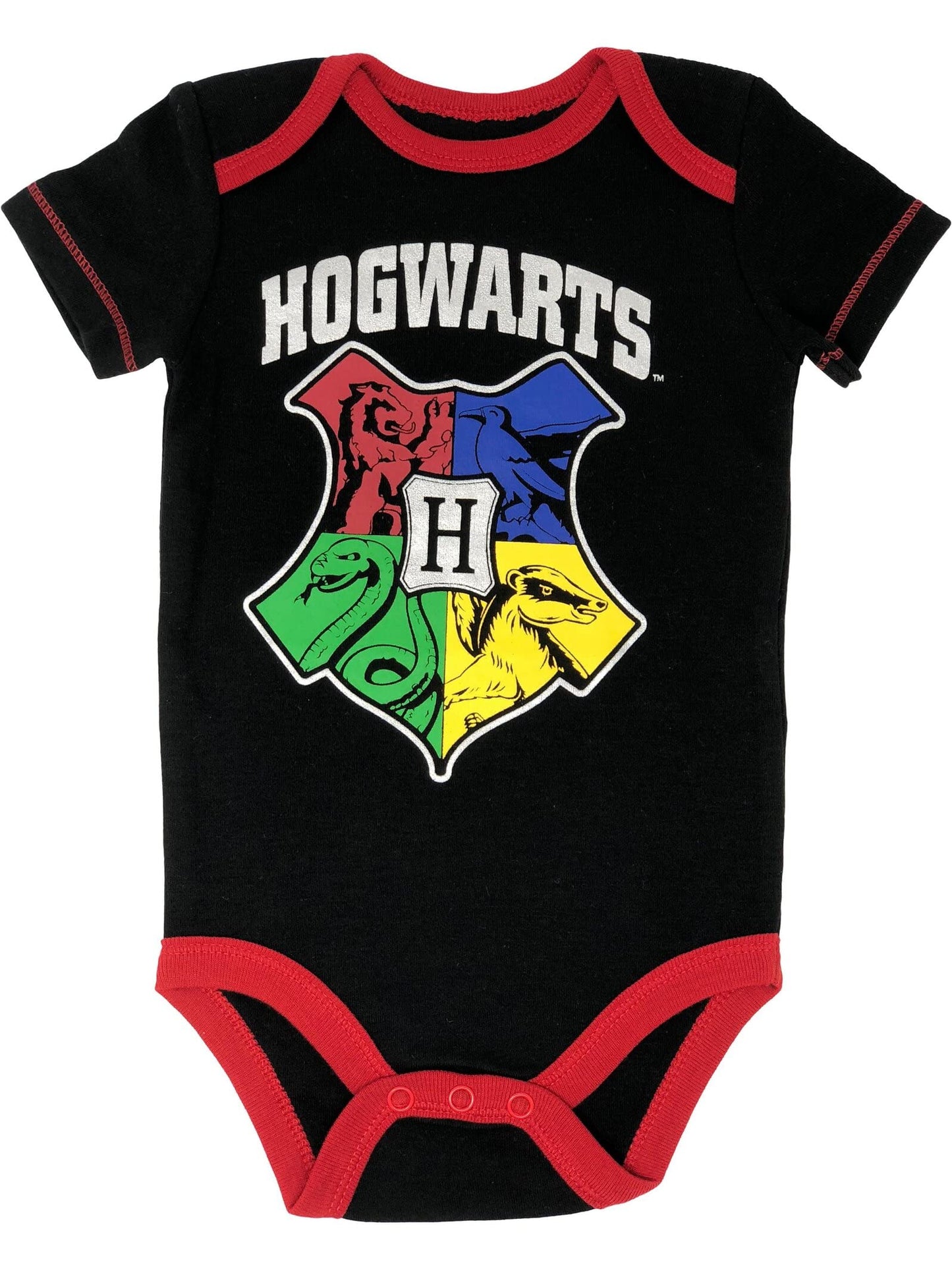 Warner Bros. Harry Potter Baby Boys' 5-Pack Bodysuits Hogwarts Gryffindor (0-3 Months)