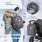Ruvalino Diaper Bag Backpack - Multifunction Waterproof Travel Backpack, Baby Bag With Changing Pad & Stroller D-Ring & Pacifier